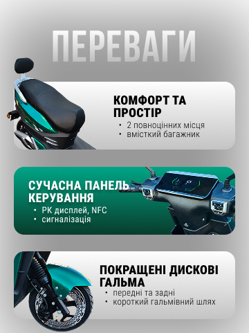 Переваги електроскутера Vitero